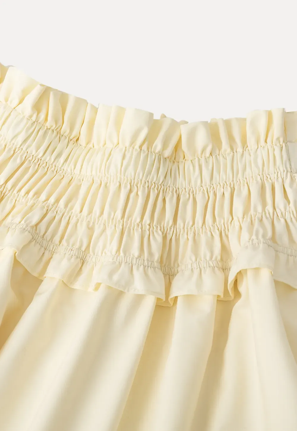 Checkered wide leg skirt with pleated waistband