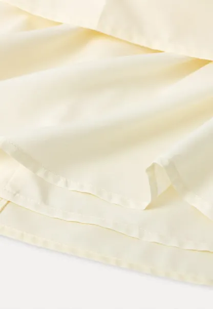 Checkered wide leg skirt with pleated waistband