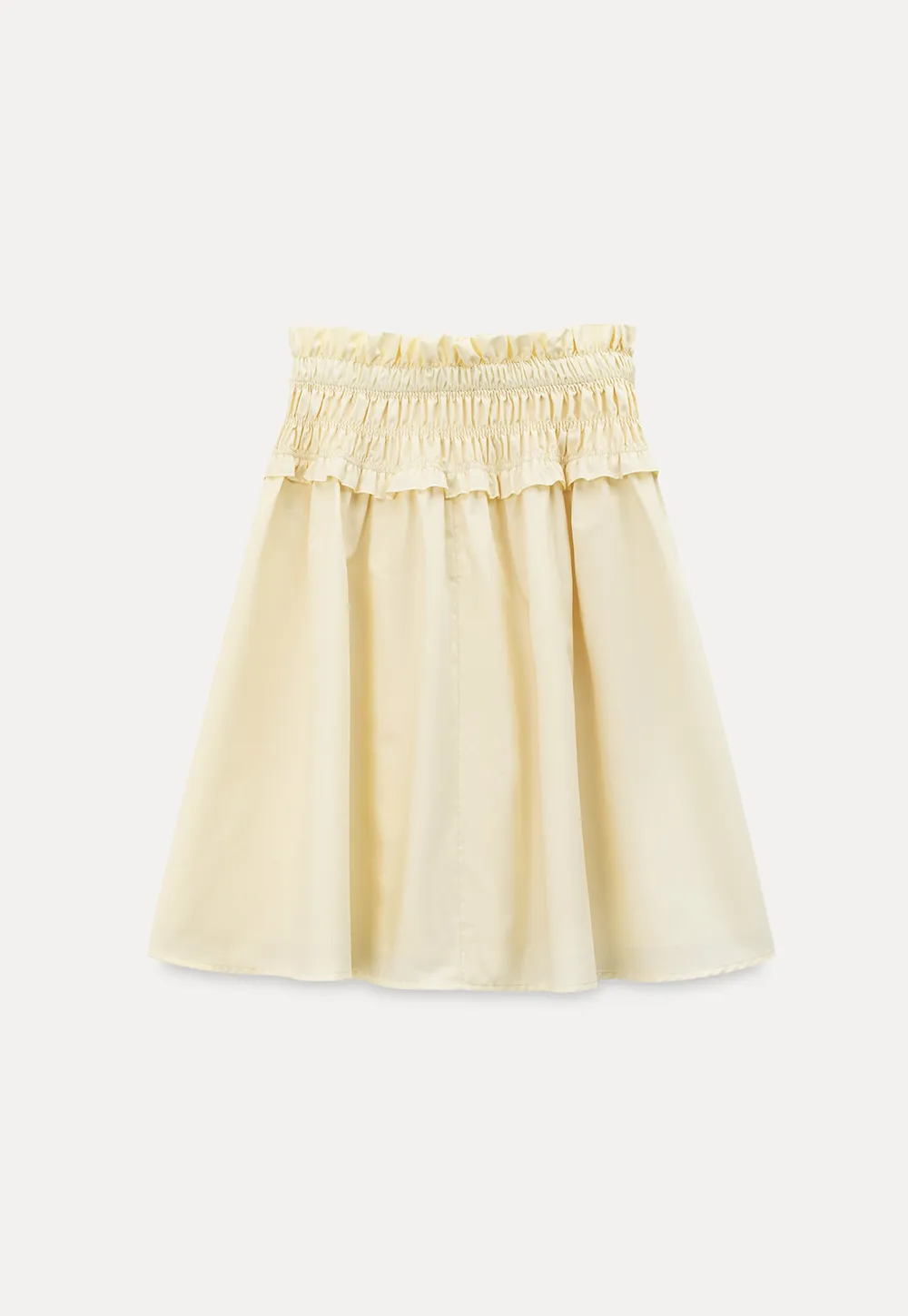 Checkered wide leg skirt with pleated waistband