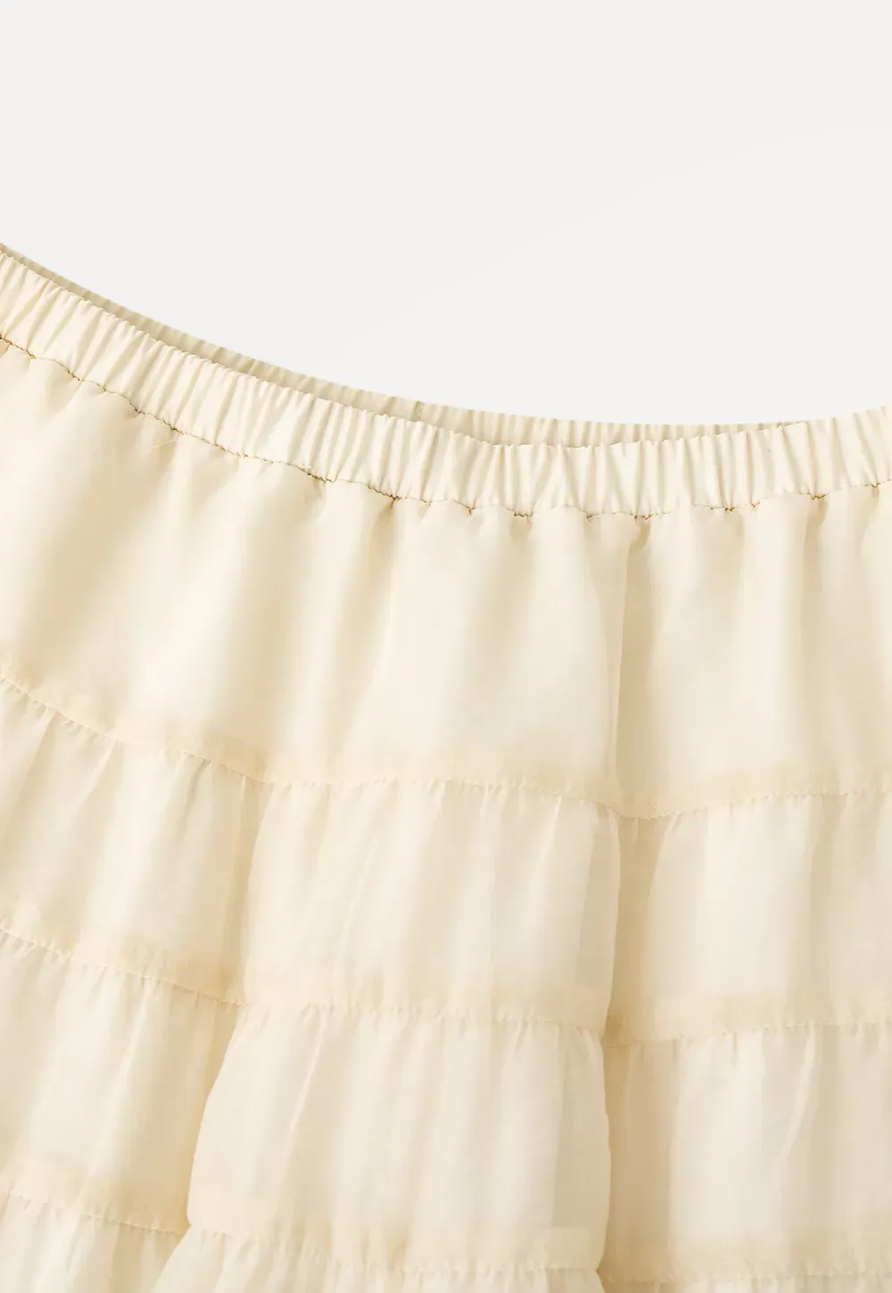 Tiered Ruffled Skirt with Elastic Waistband