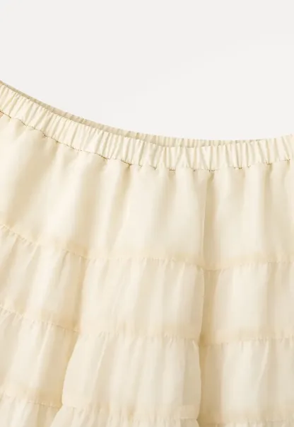 Tiered Ruffled Skirt with Elastic Waistband
