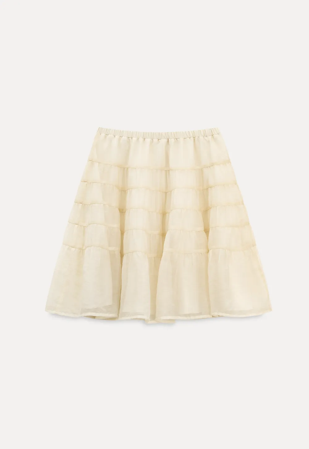 Tiered Ruffled Skirt with Elastic Waistband