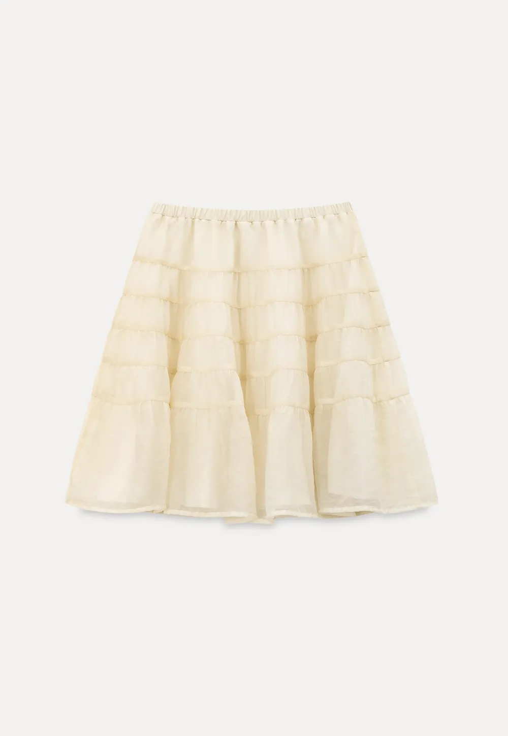 Tiered Ruffled Skirt with Elastic Waistband
