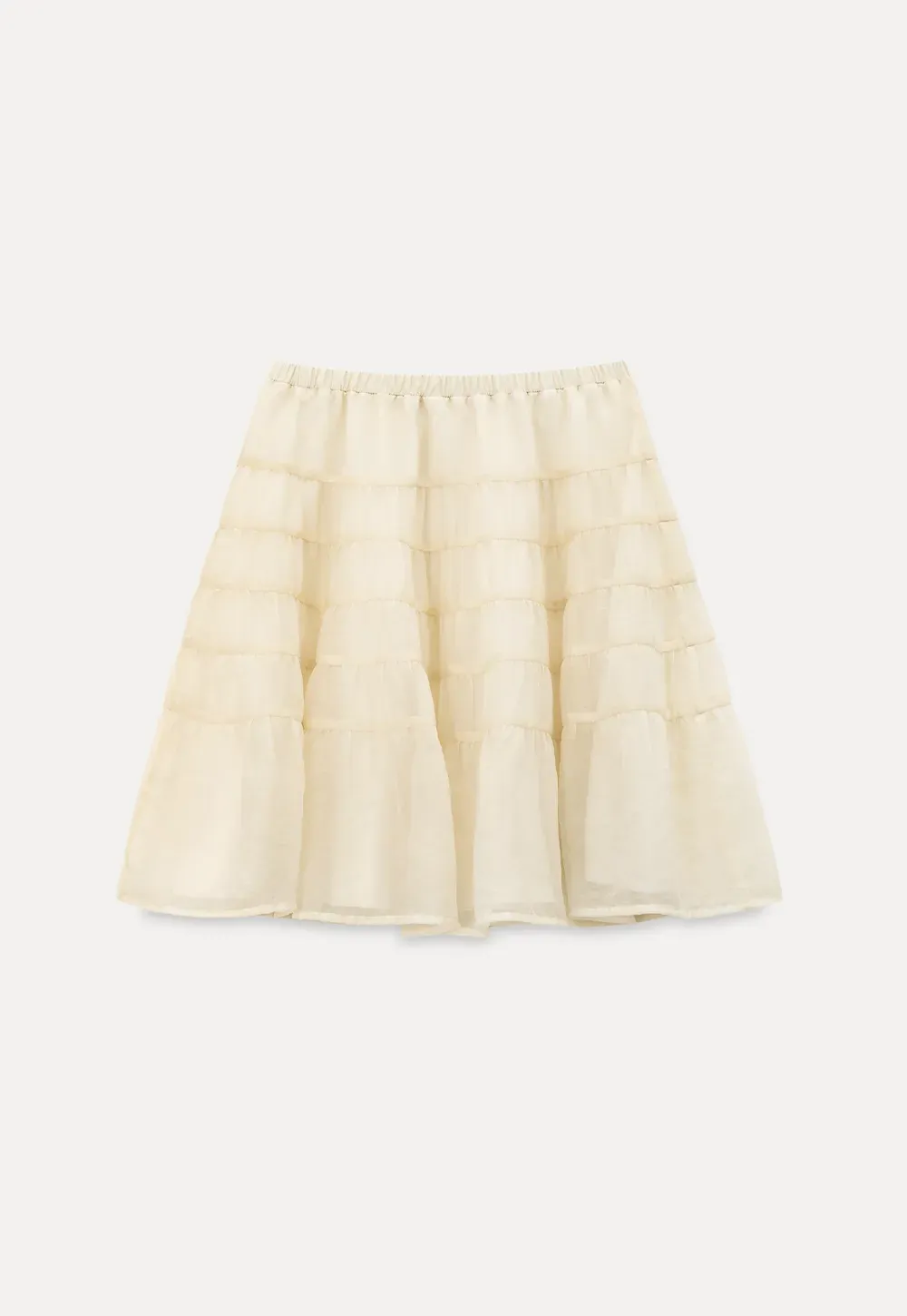 Tiered Ruffled Skirt with Elastic Waistband