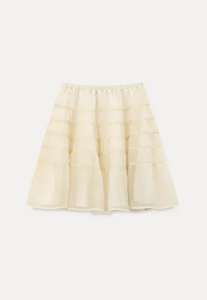 Tiered Ruffled Skirt with Elastic Waistband