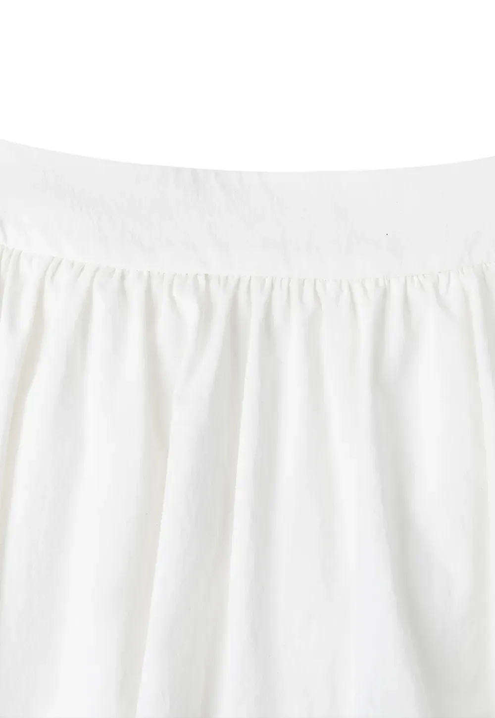 Pleated Skirt with Eyelet Lace Hem