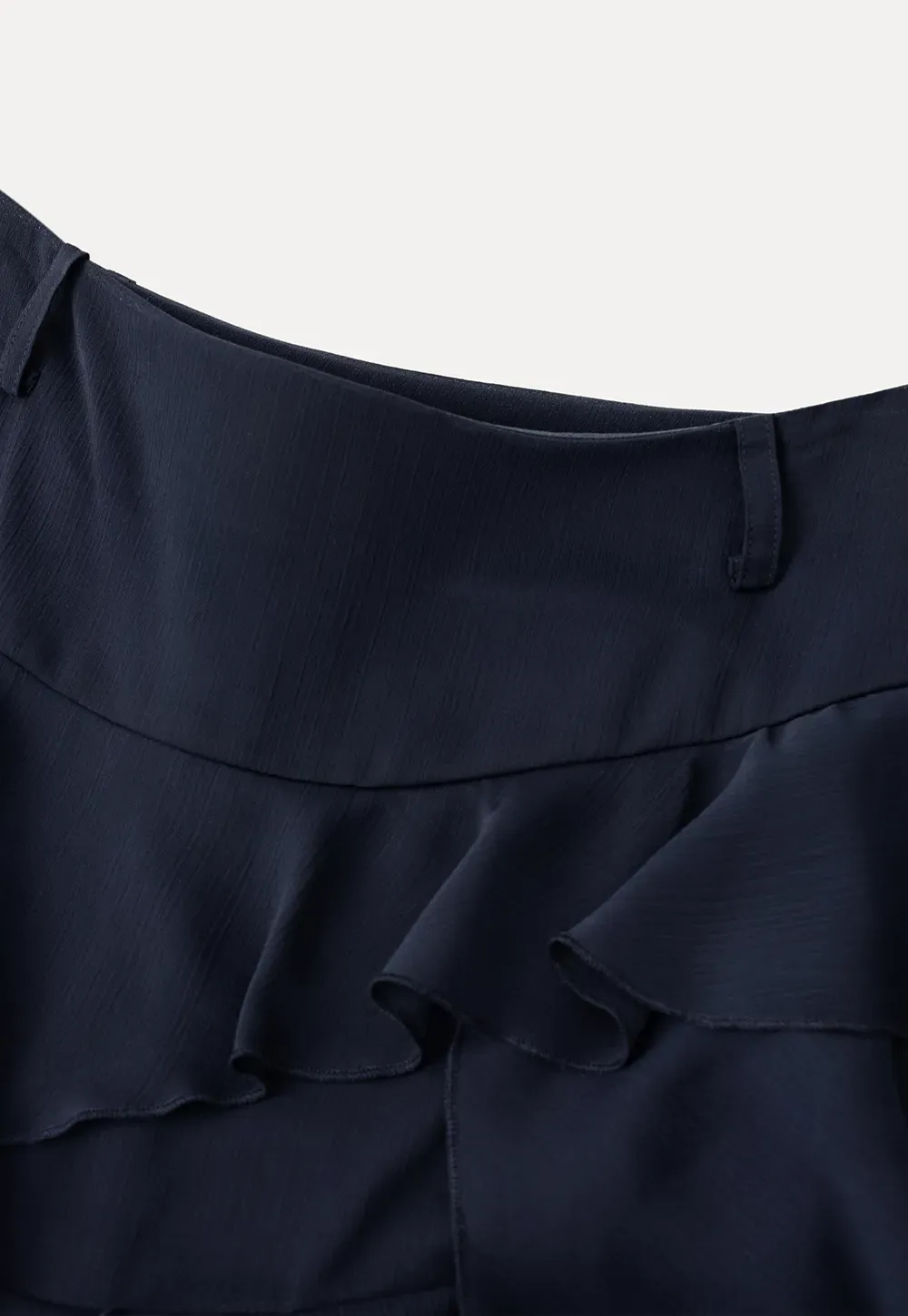 Layered Ruffled Asymmetrical Hem Skirt