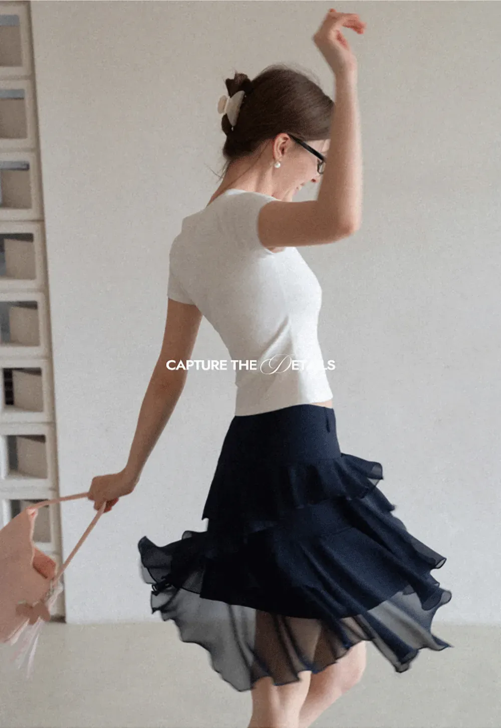Layered Ruffled Asymmetrical Hem Skirt