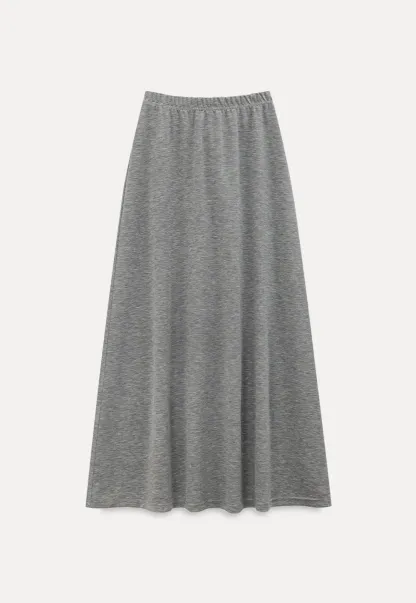 Wrap style long skirt with side drape detail