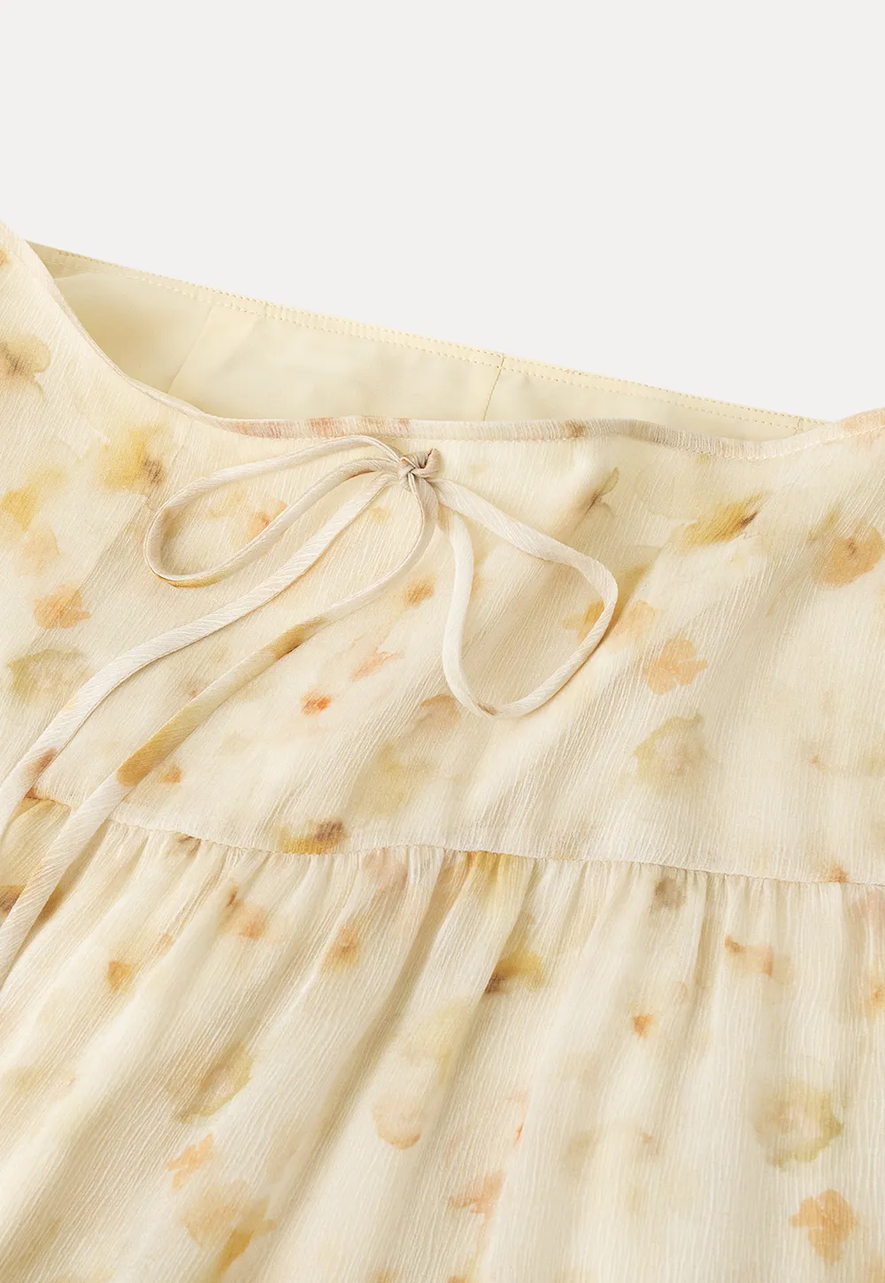 Flowy floral print maxi skirt with tiered layers