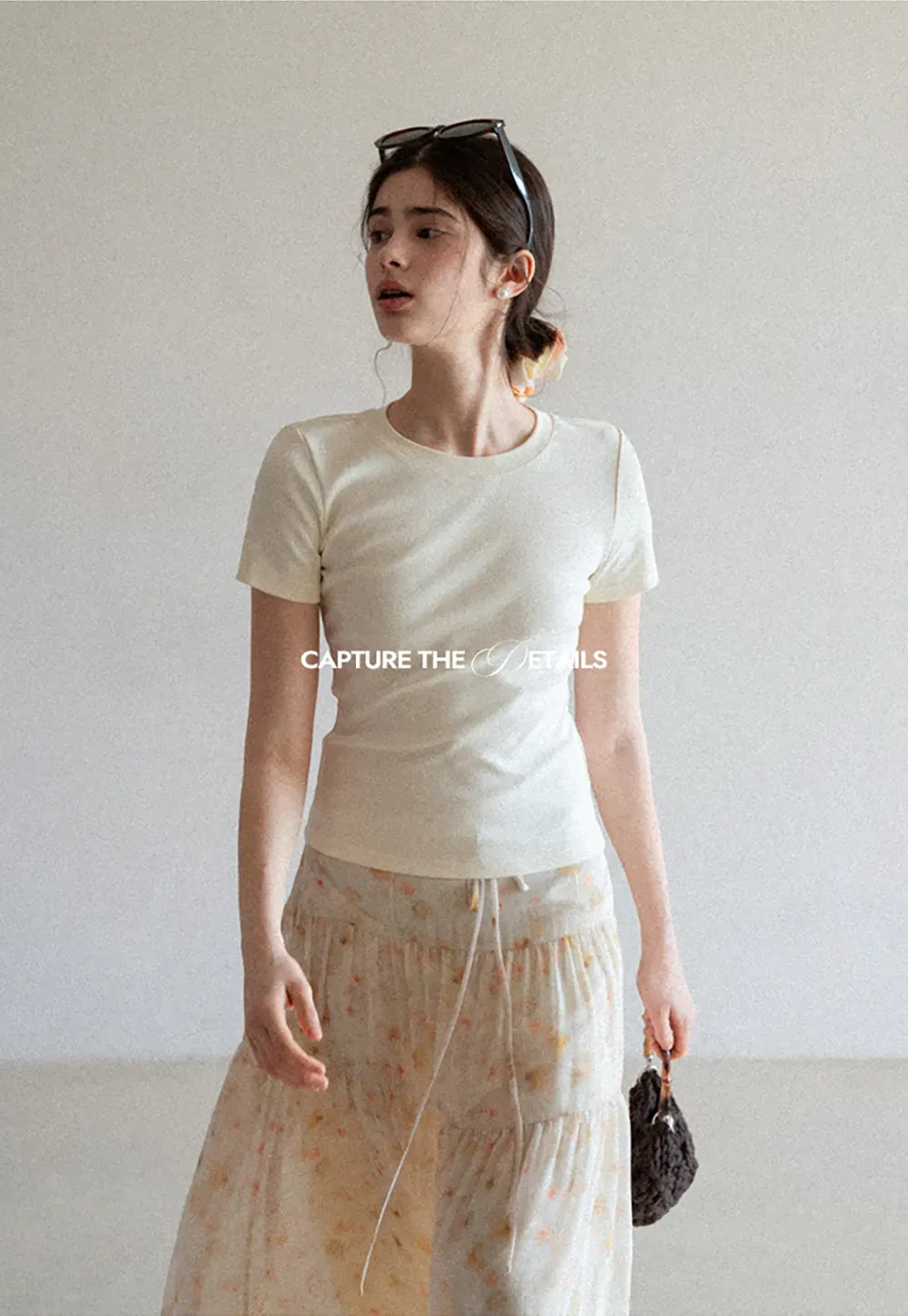 Flowy floral print maxi skirt with tiered layers