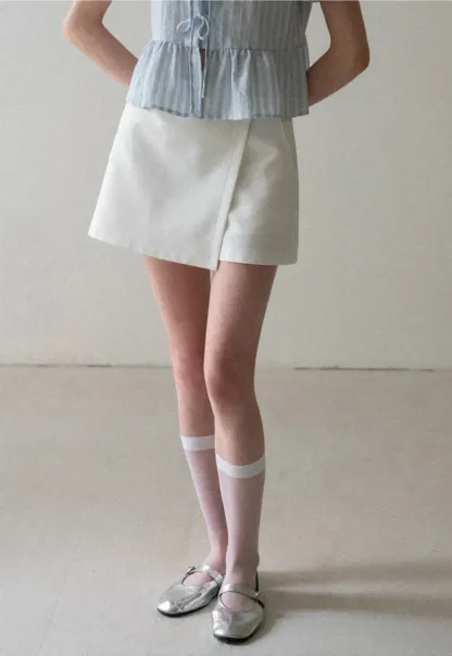 Asymmetric Wrap High Waist Skirt