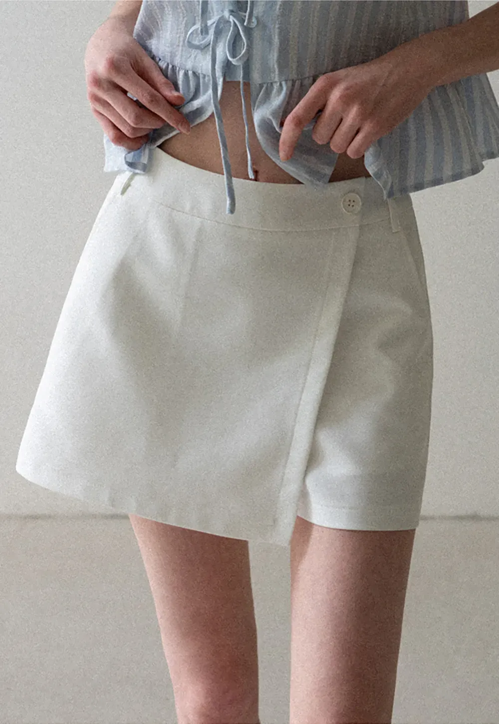 Asymmetric Wrap High Waist Skirt