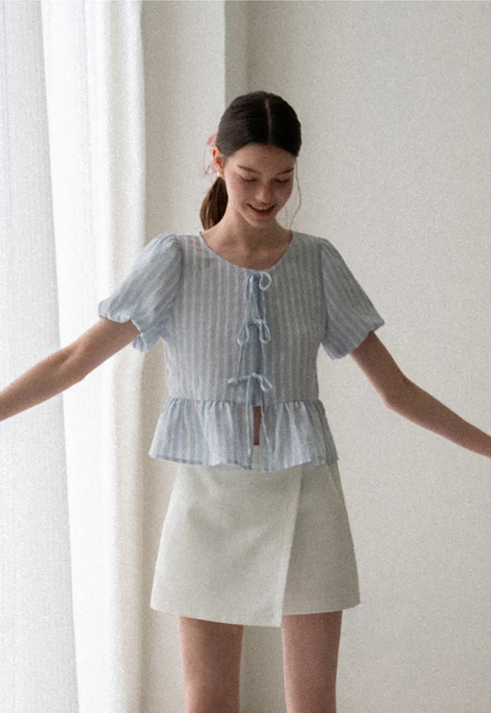 Asymmetric Wrap High Waist Skirt