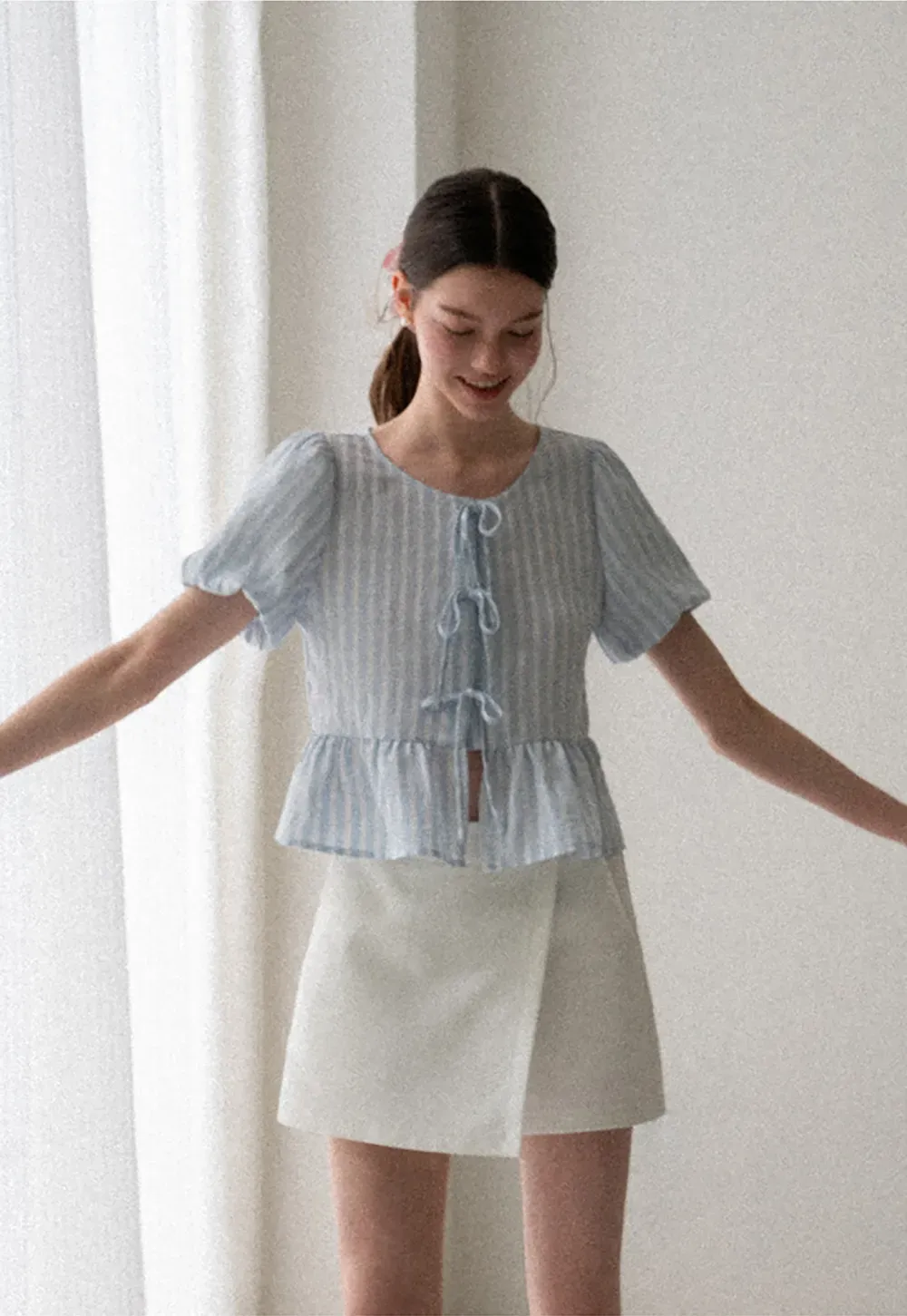 Asymmetric Wrap High Waist Skirt