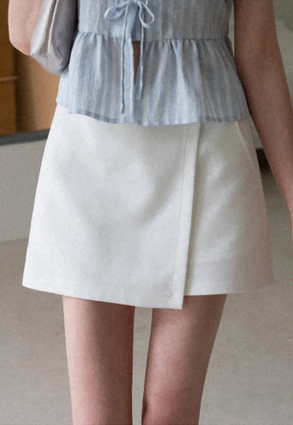 Asymmetric Wrap High Waist Skirt
