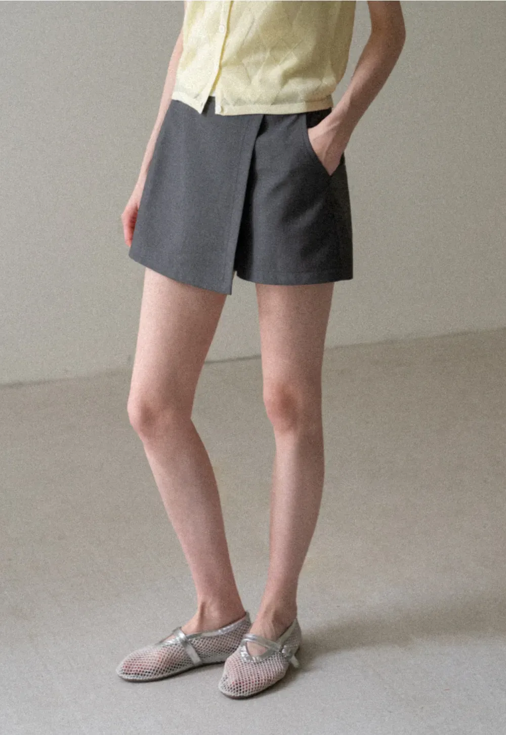 Asymmetric Wrap High Waist Skirt