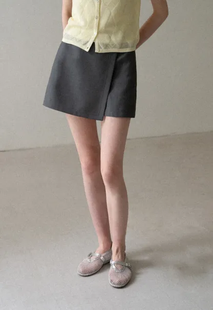 Asymmetric Wrap High Waist Skirt