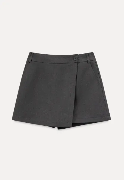 Asymmetric Wrap High Waist Skirt