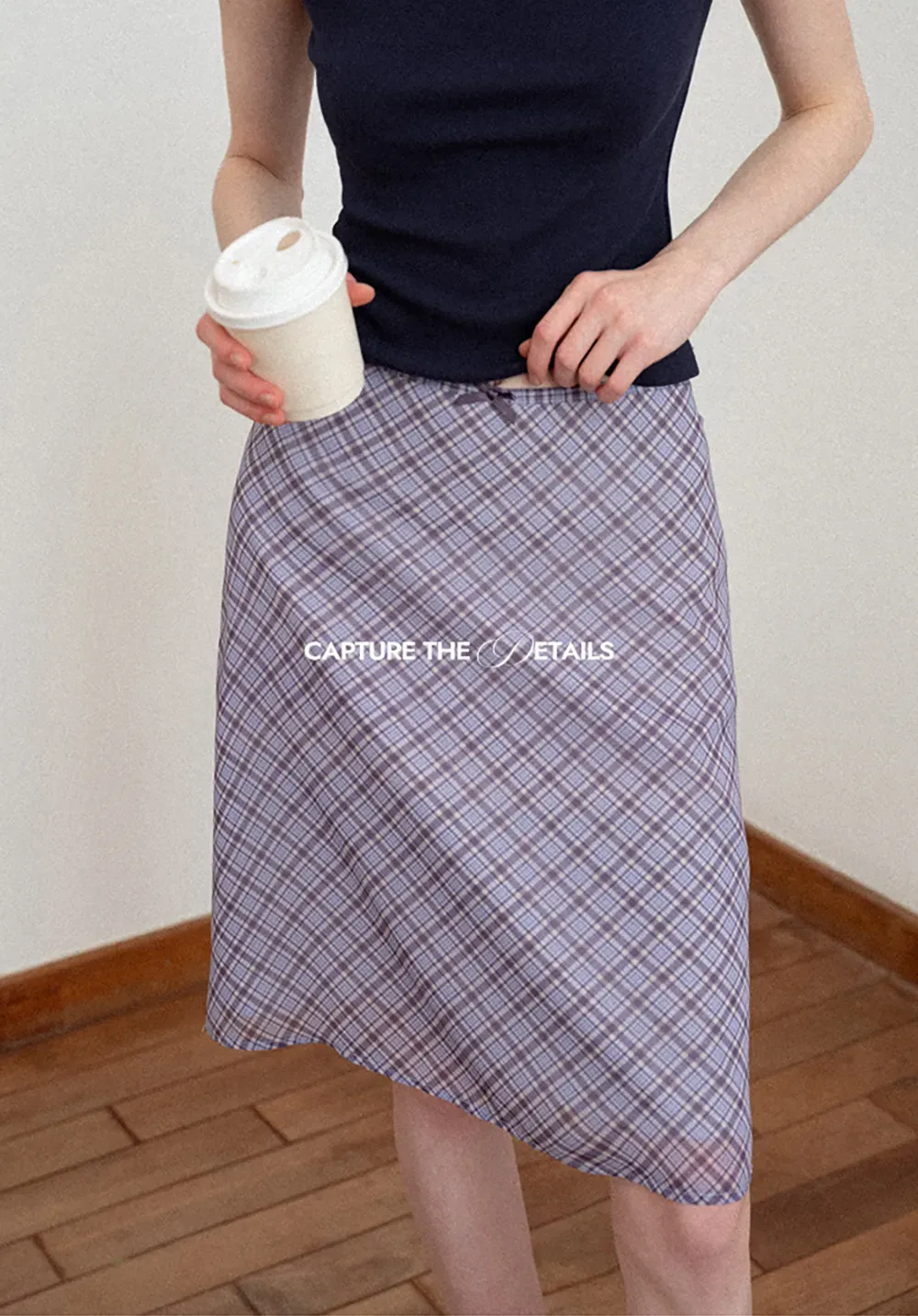 Plaid Print A Line Skirt