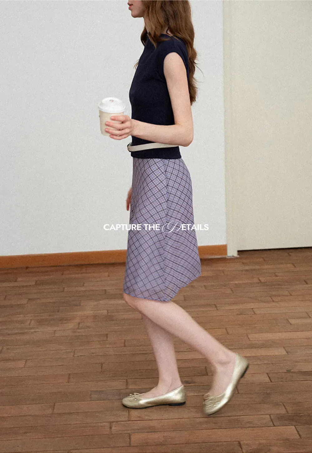 Plaid Print A Line Skirt