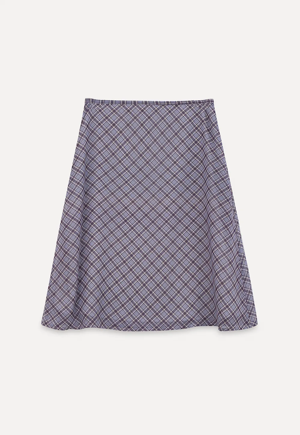 Plaid Print A Line Skirt