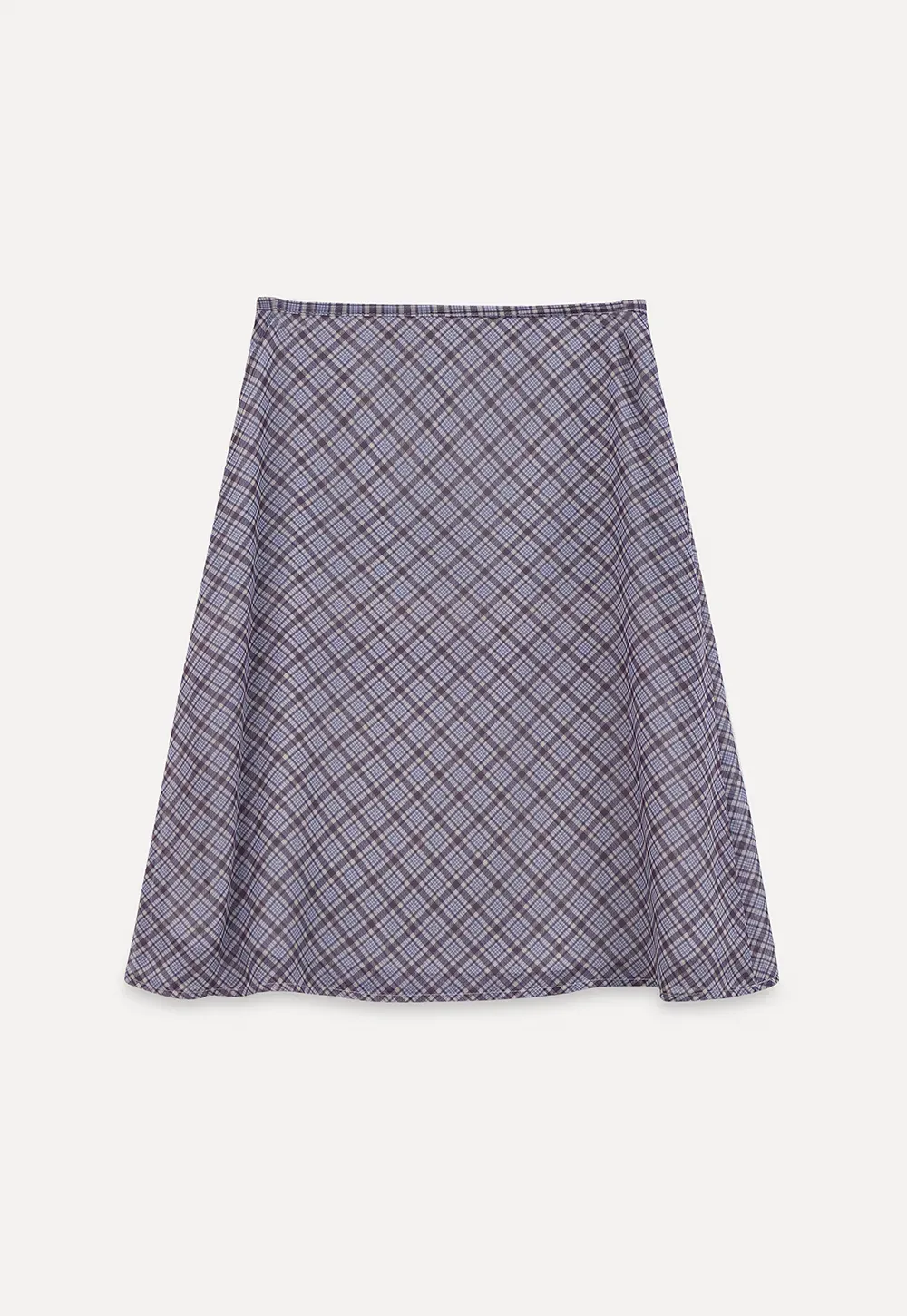 Plaid Print A Line Skirt