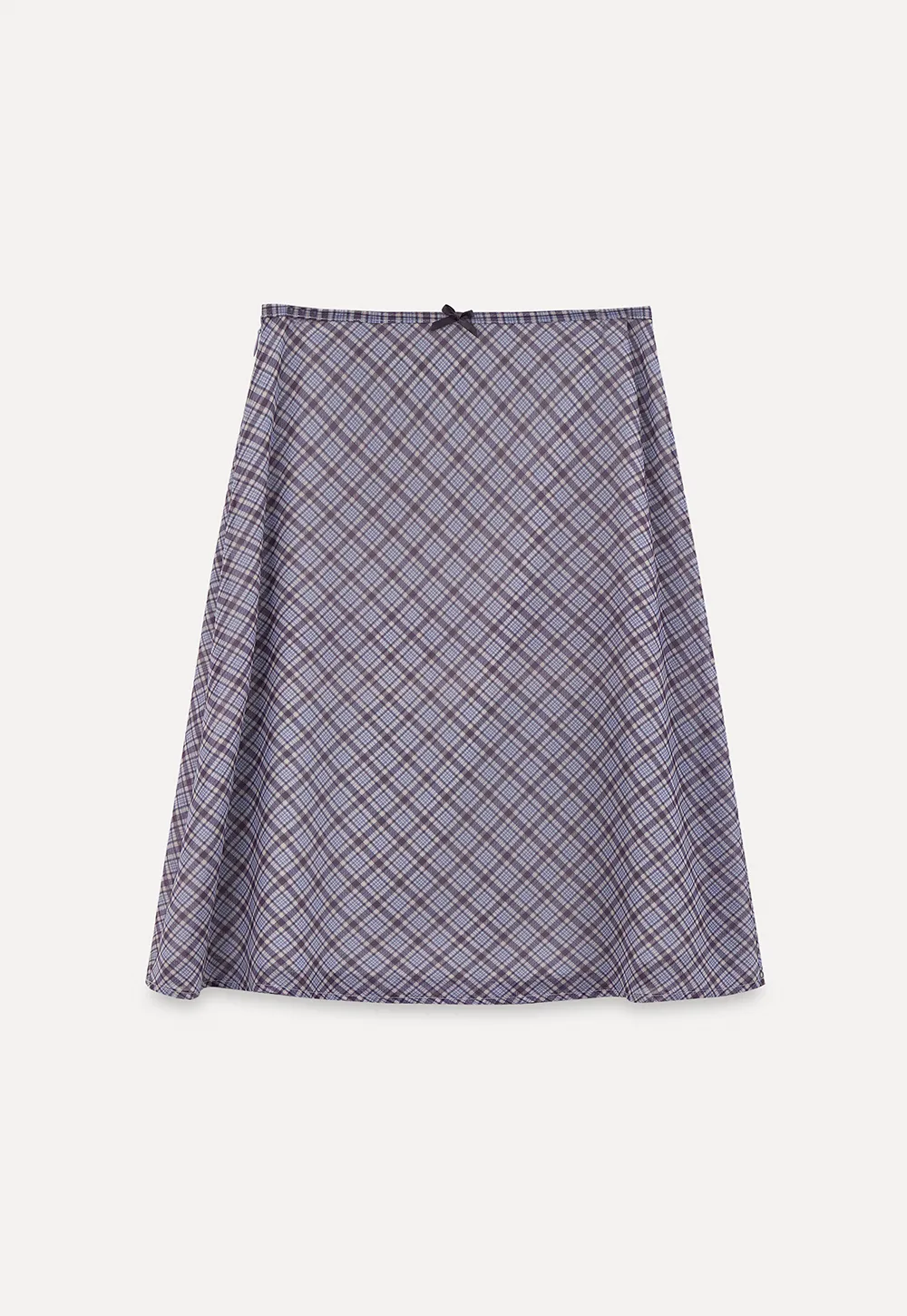 Plaid Print A Line Skirt