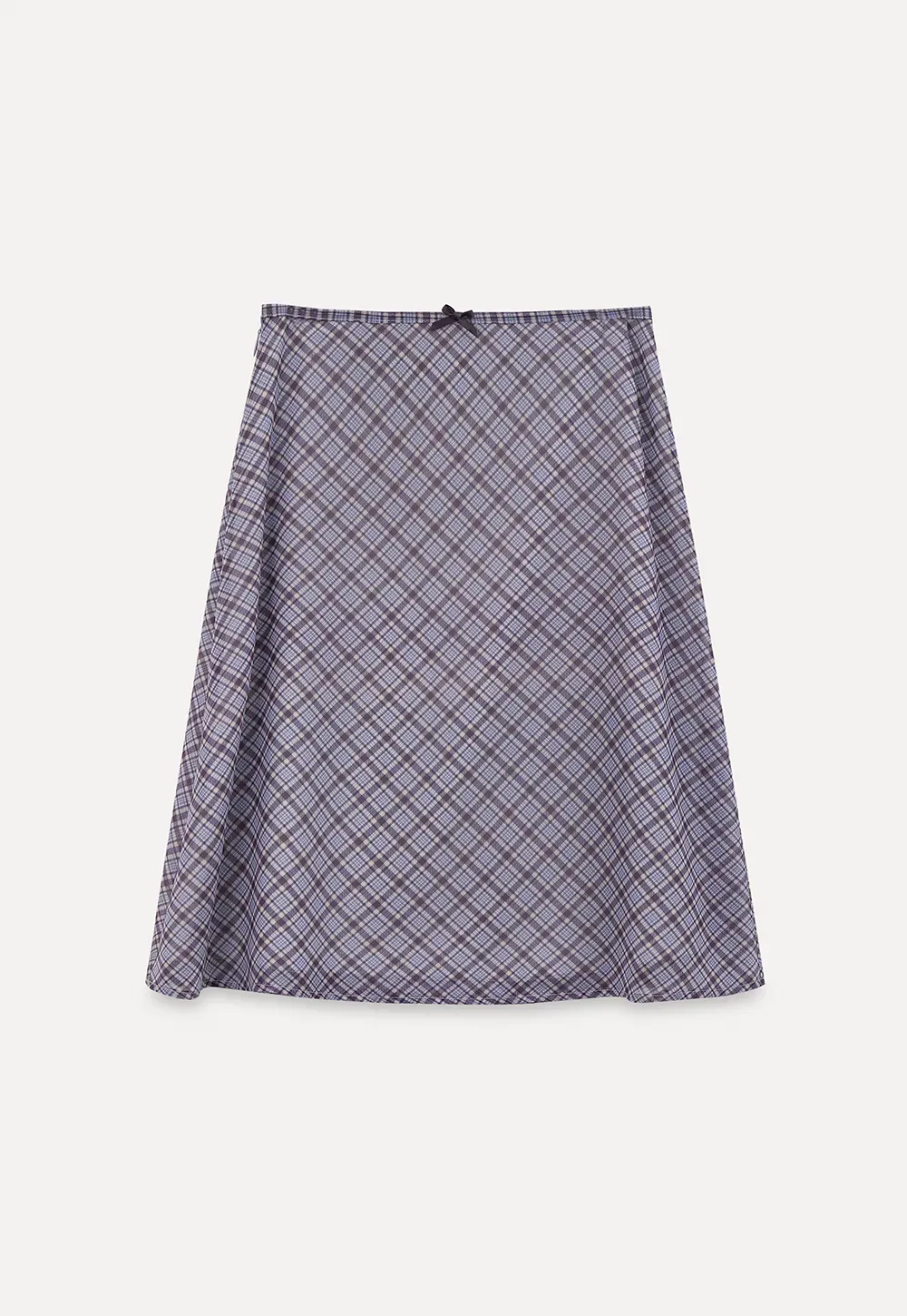 Plaid Print A Line Skirt