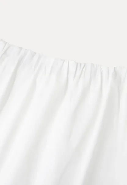 Ruched Side Detail High Waist A Line Skirt