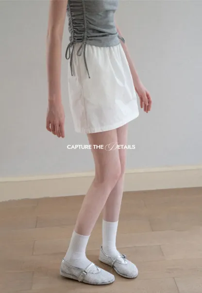 Ruched Side Detail High Waist A Line Skirt