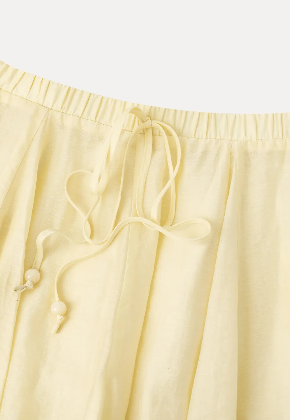 Flowy Linen Skirt with Drawstring Waist
