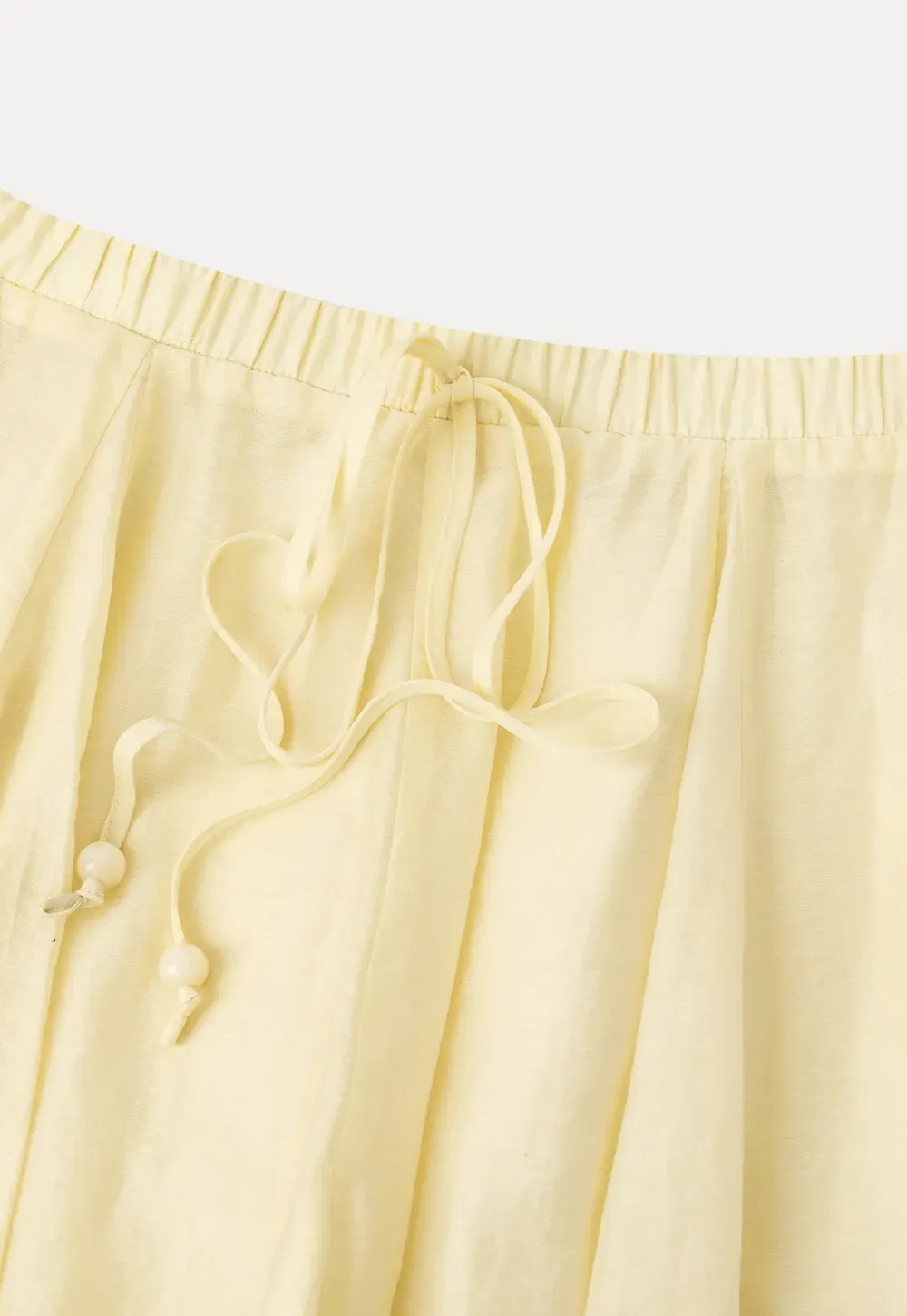 Flowy Linen Skirt with Drawstring Waist