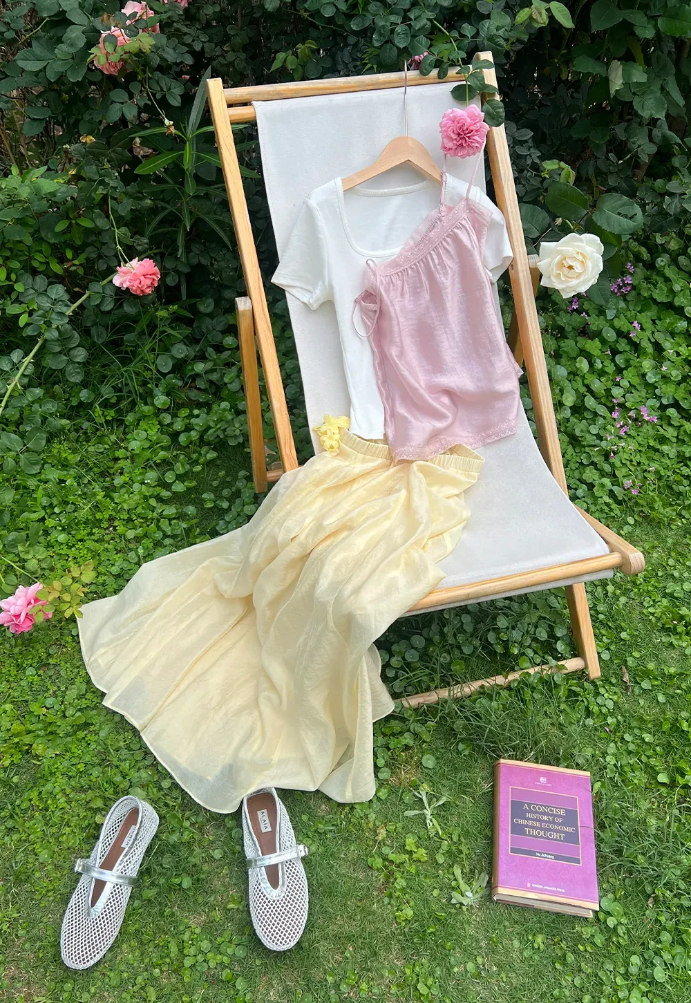 Flowy Linen Skirt with Drawstring Waist