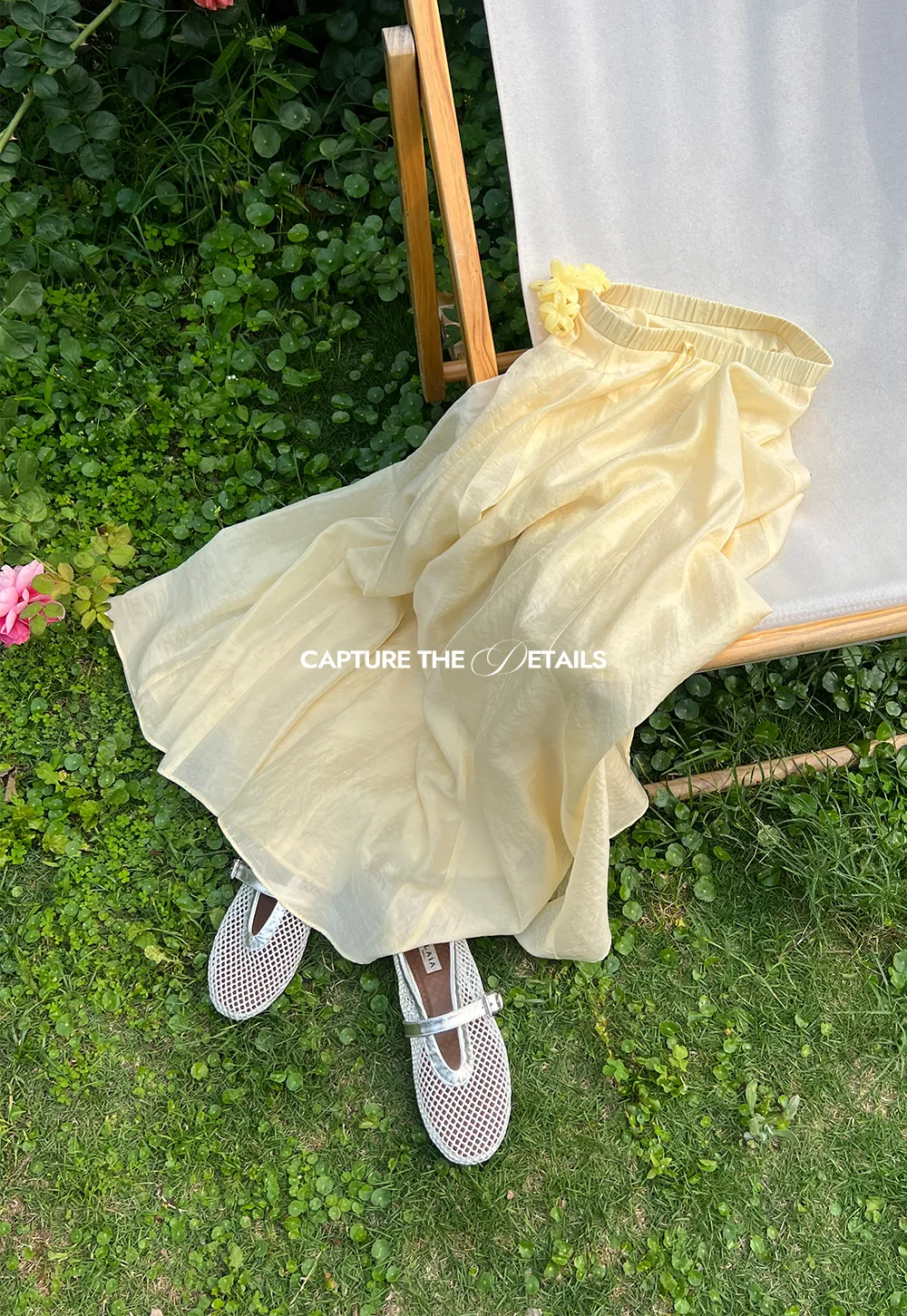 Flowy Linen Skirt with Drawstring Waist