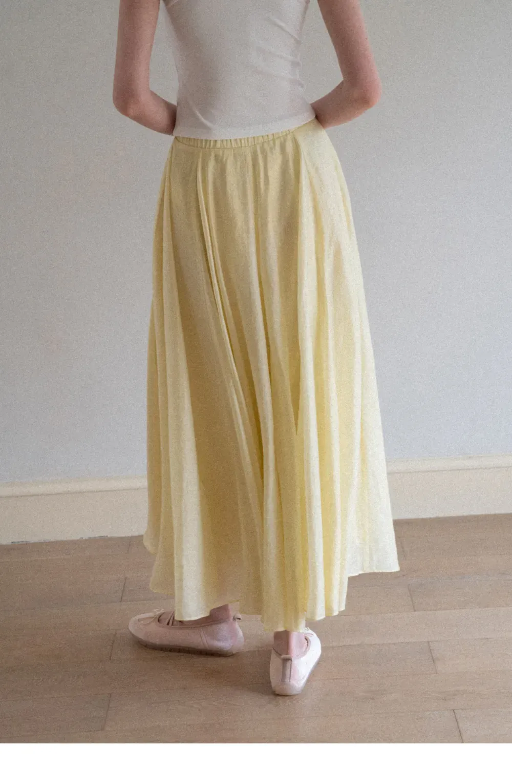 Flowy Linen Skirt with Drawstring Waist