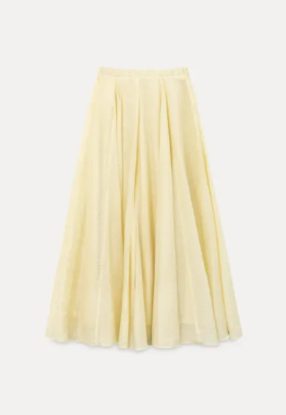 Flowy Linen Skirt with Drawstring Waist