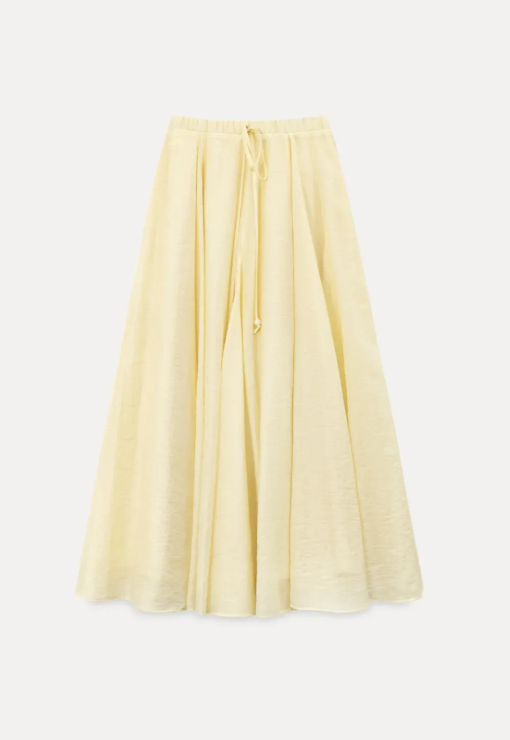 Flowy Linen Skirt with Drawstring Waist