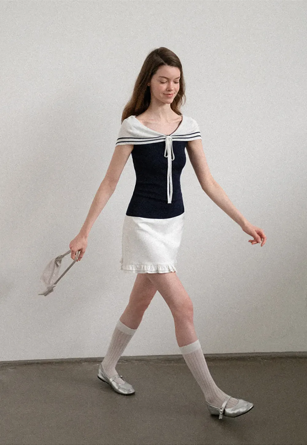 Ruffled Hem Mini Skirt