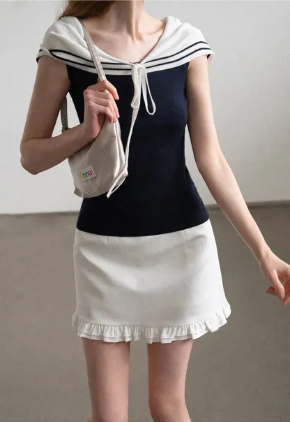 Ruffled Hem Mini Skirt