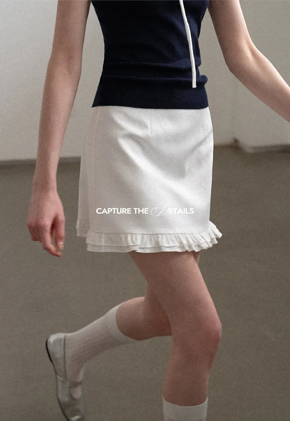 Ruffled Hem Mini Skirt