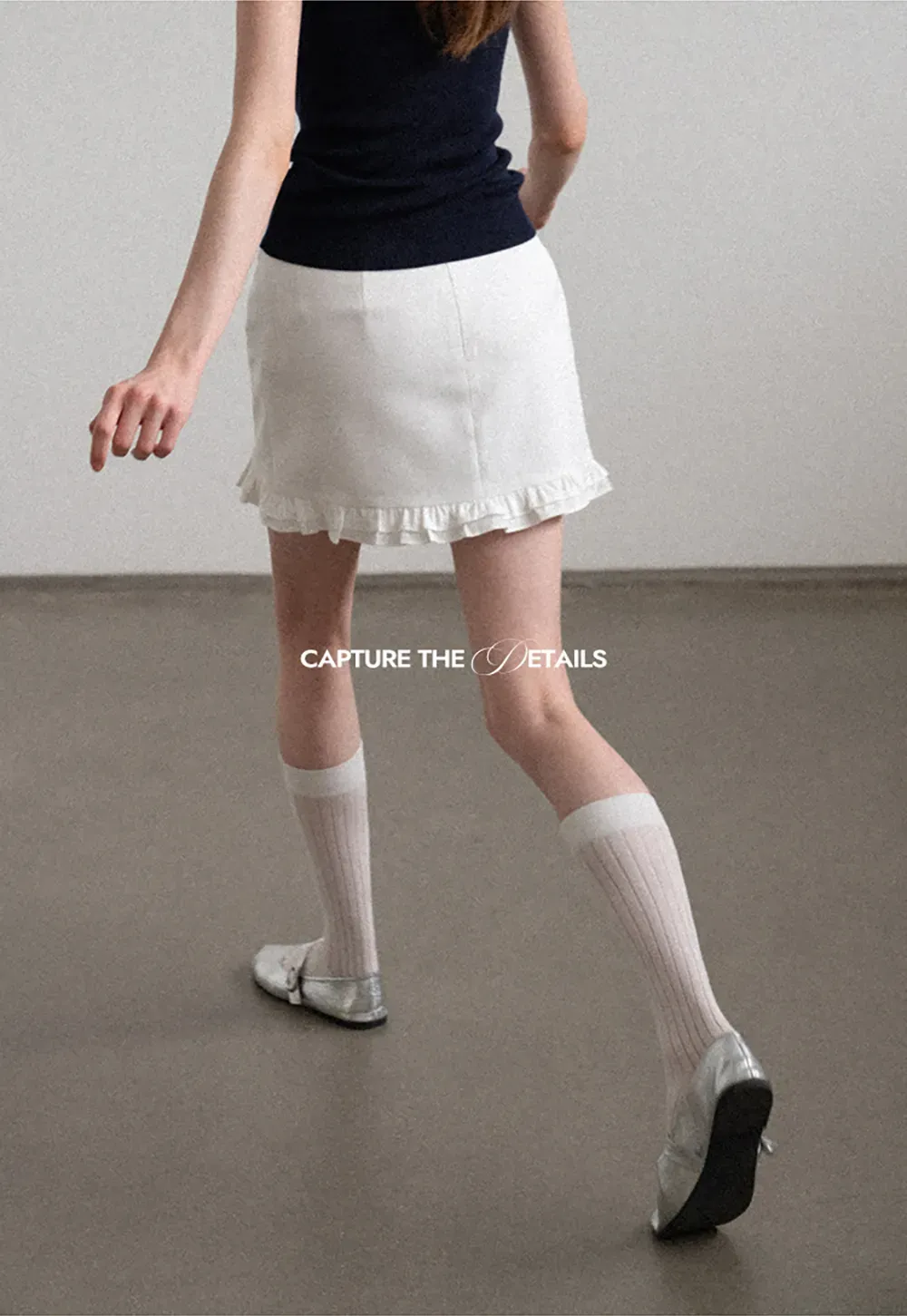 Ruffled Hem Mini Skirt