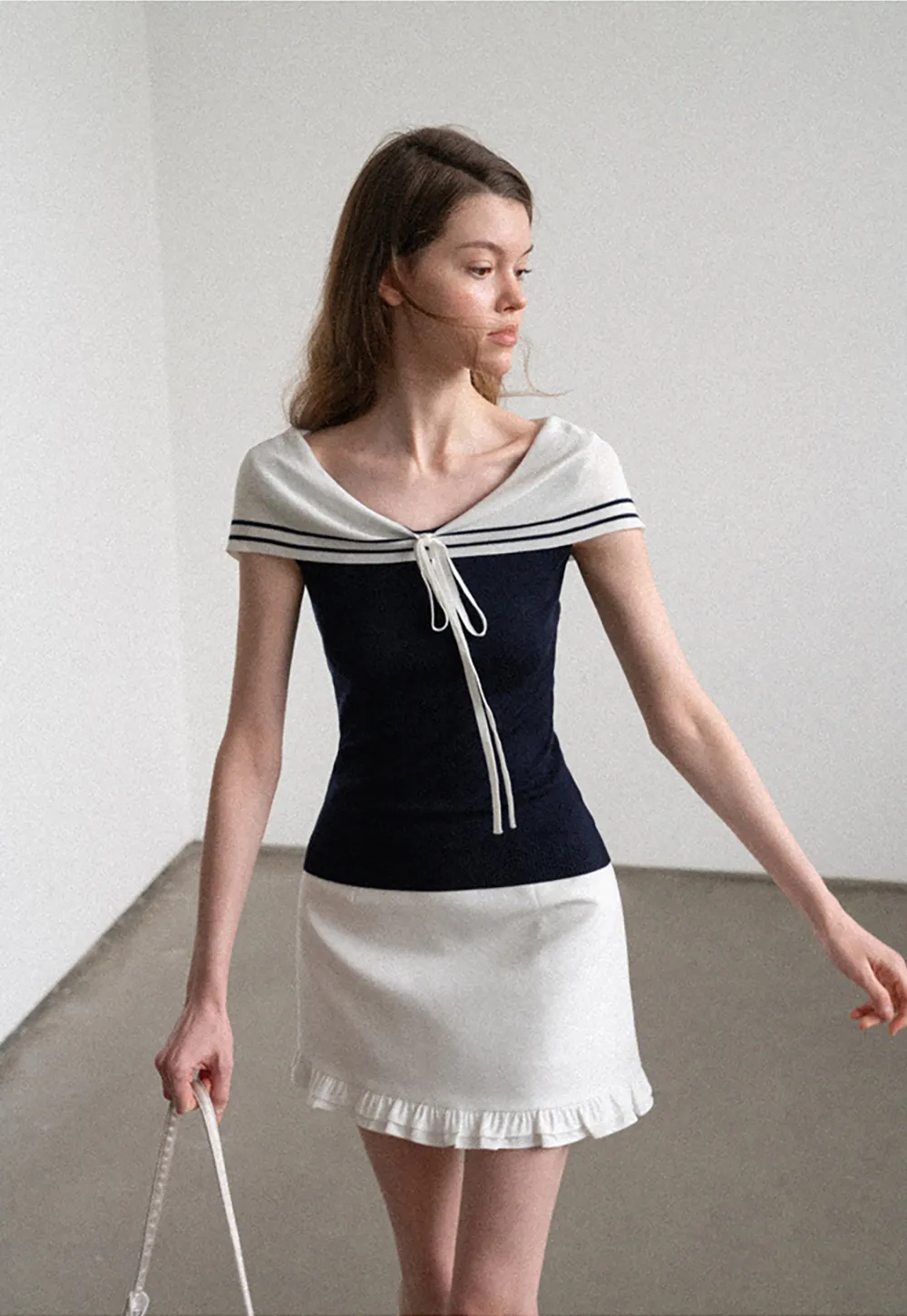 Ruffled Hem Mini Skirt