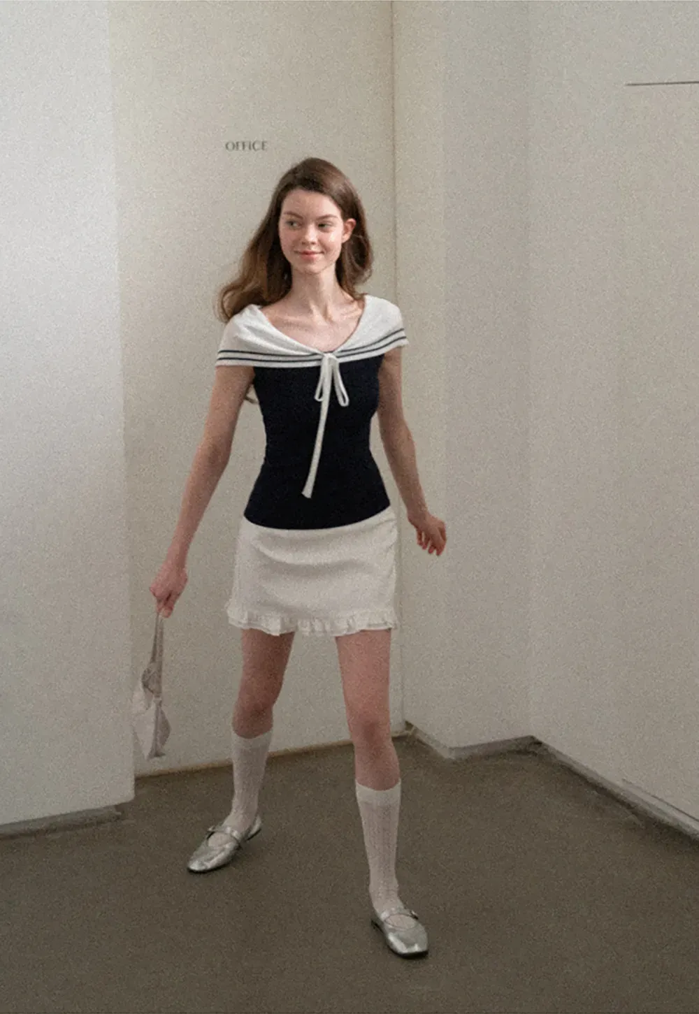 Ruffled Hem Mini Skirt