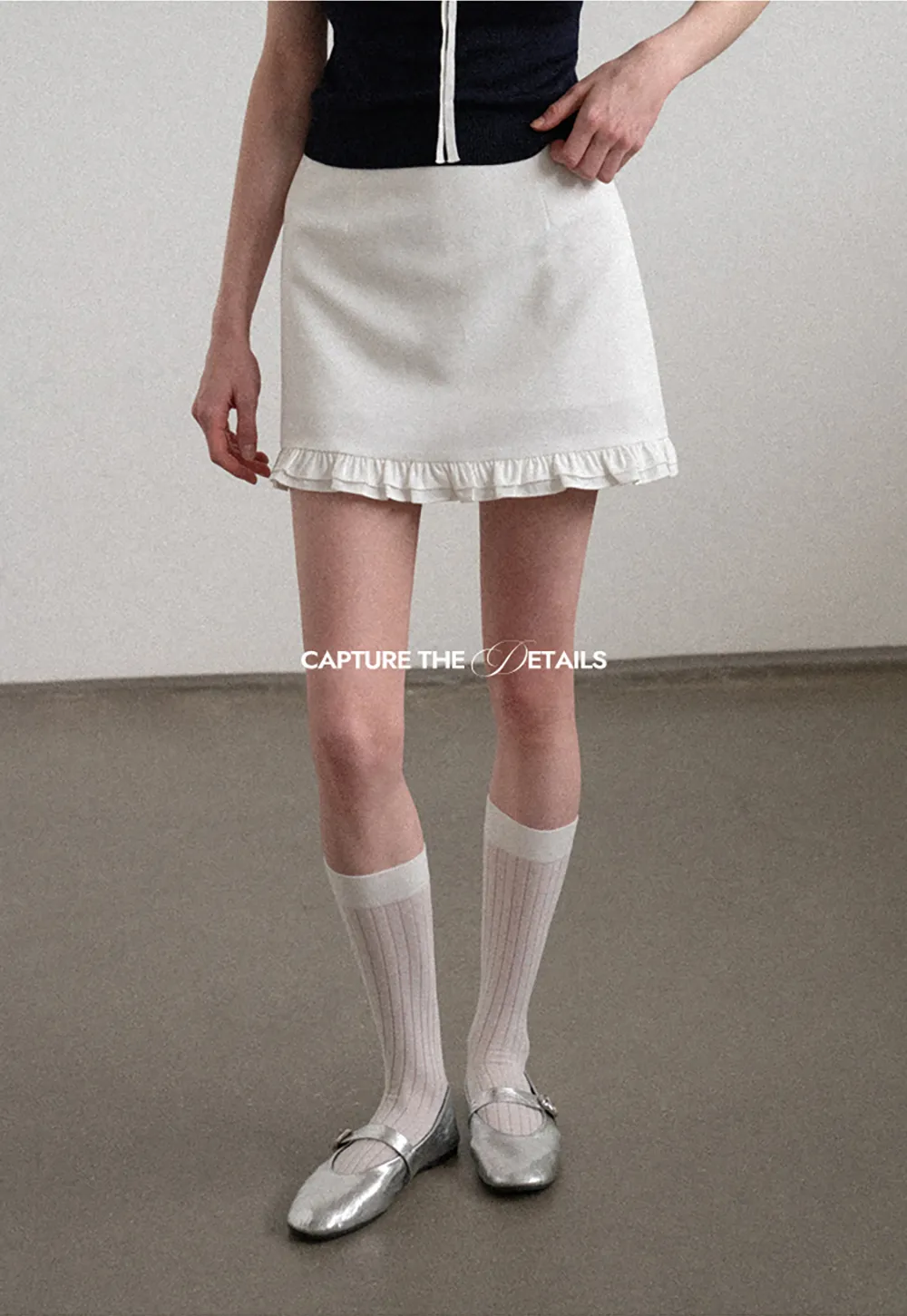 Ruffled Hem Mini Skirt