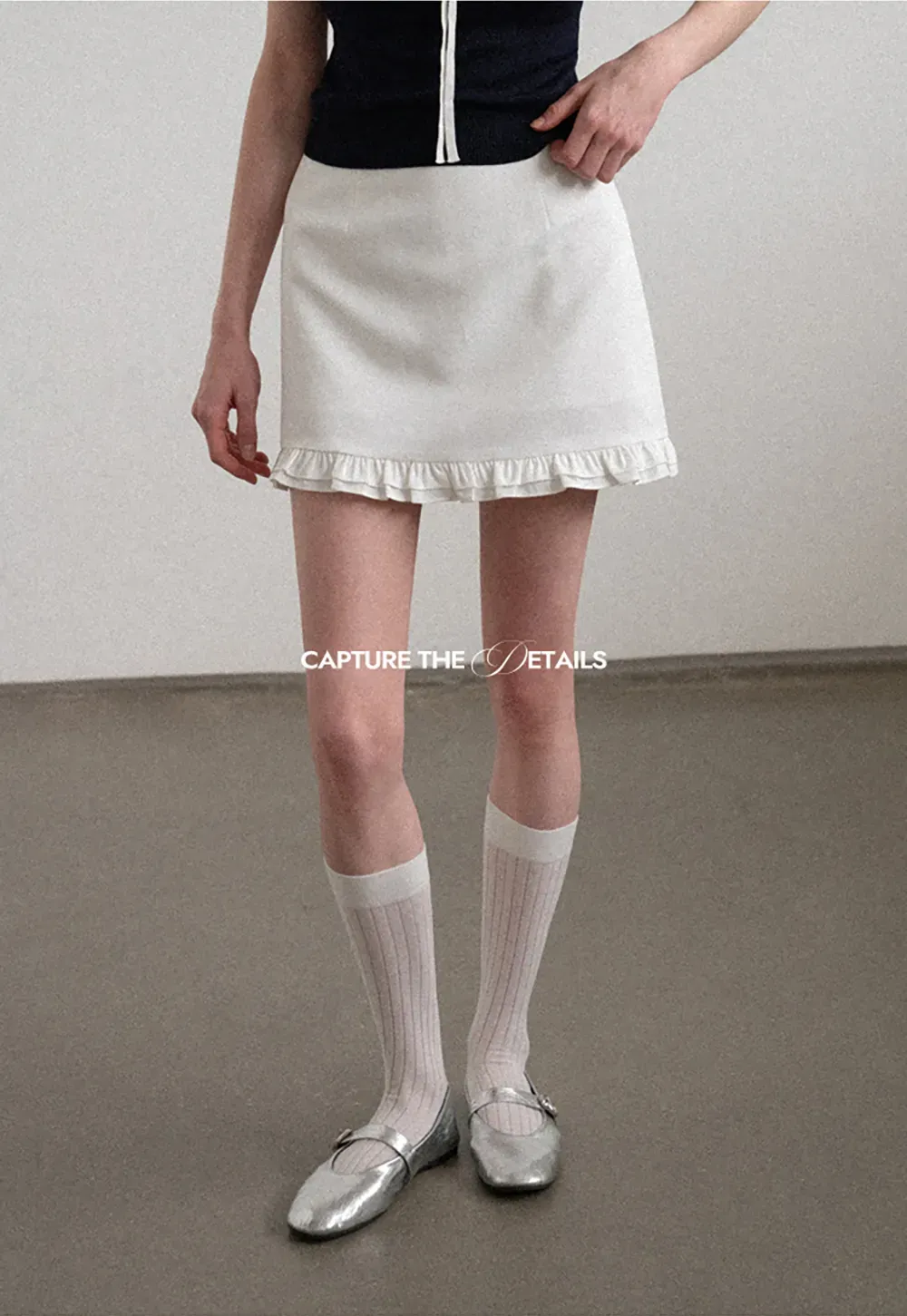 Ruffled Hem Mini Skirt