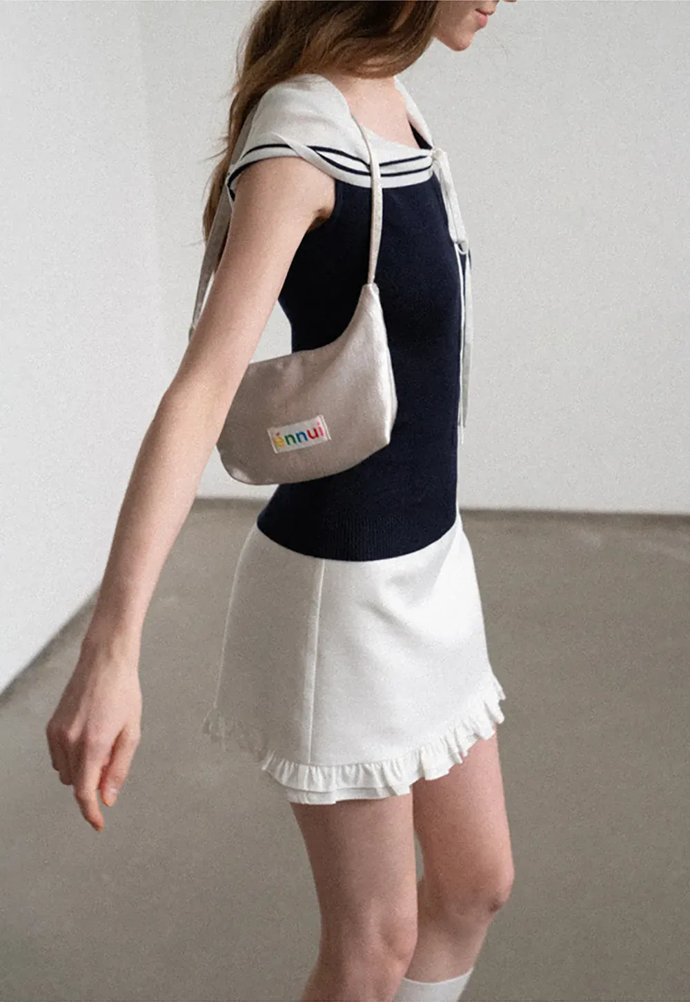 Ruffled Hem Mini Skirt