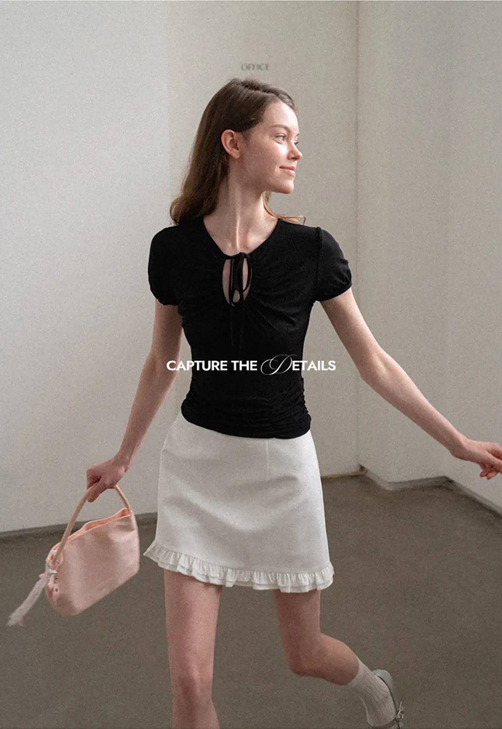 Ruffled Hem Mini Skirt