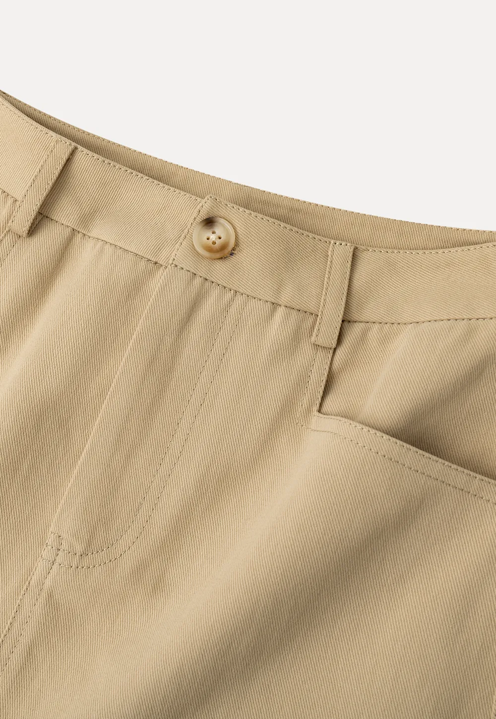 High Waist Structured Mini Skirt With Front Button Closure