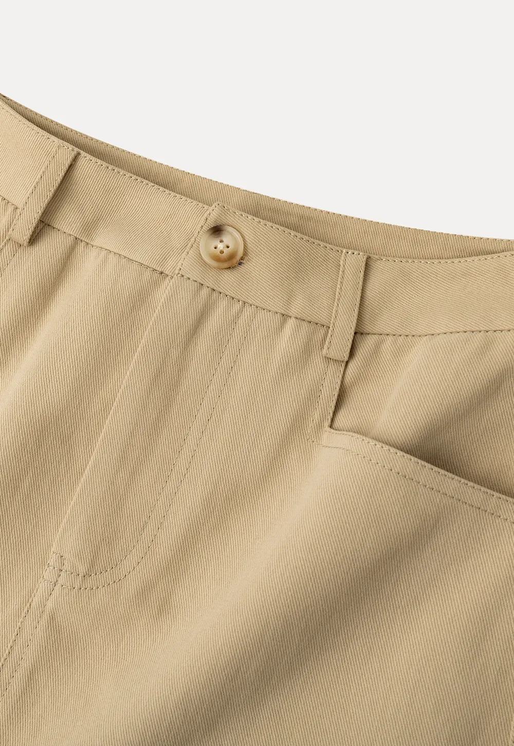 High Waist Structured Mini Skirt With Front Button Closure